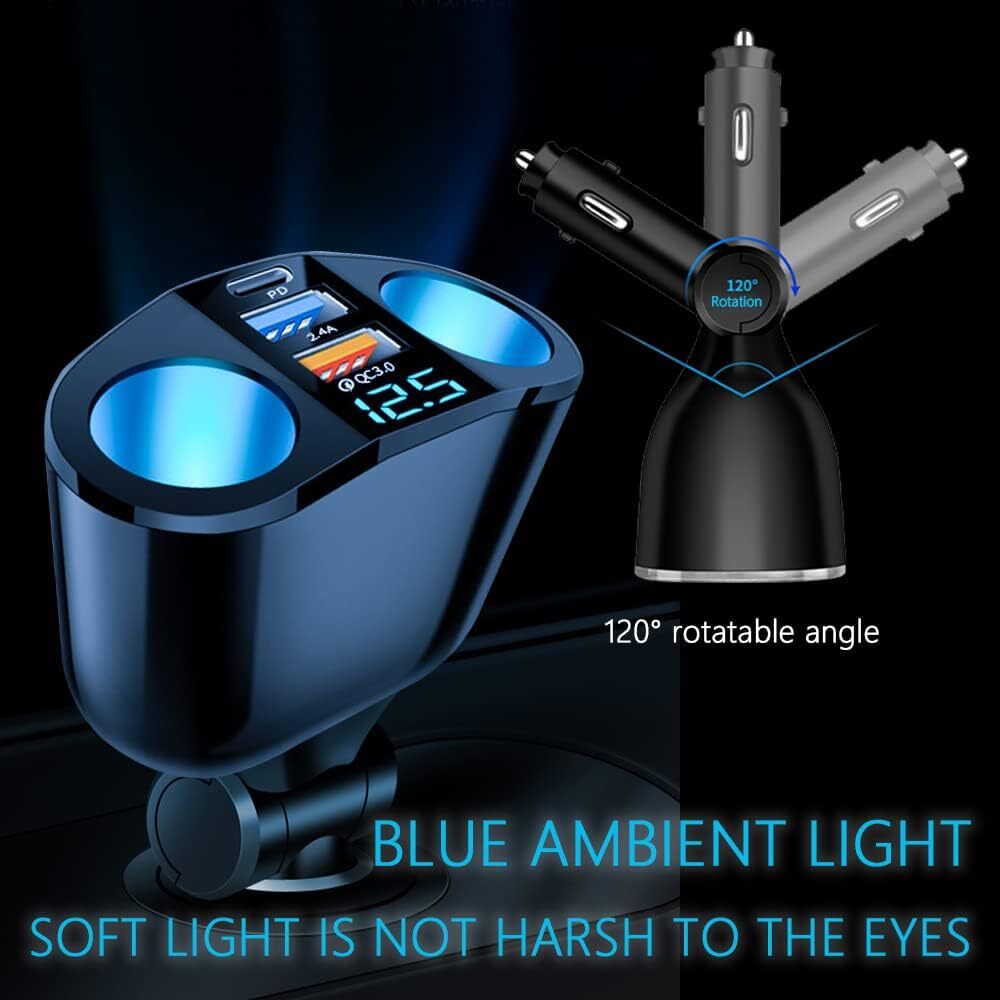 Dual USB Car Cigarette Lighter Socket Splitter Power Adapter Charger Outlet Lot