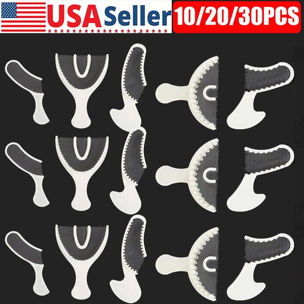 NEW Dental Impression Bite Registration Triple Trays Mold Anterior Posterior
