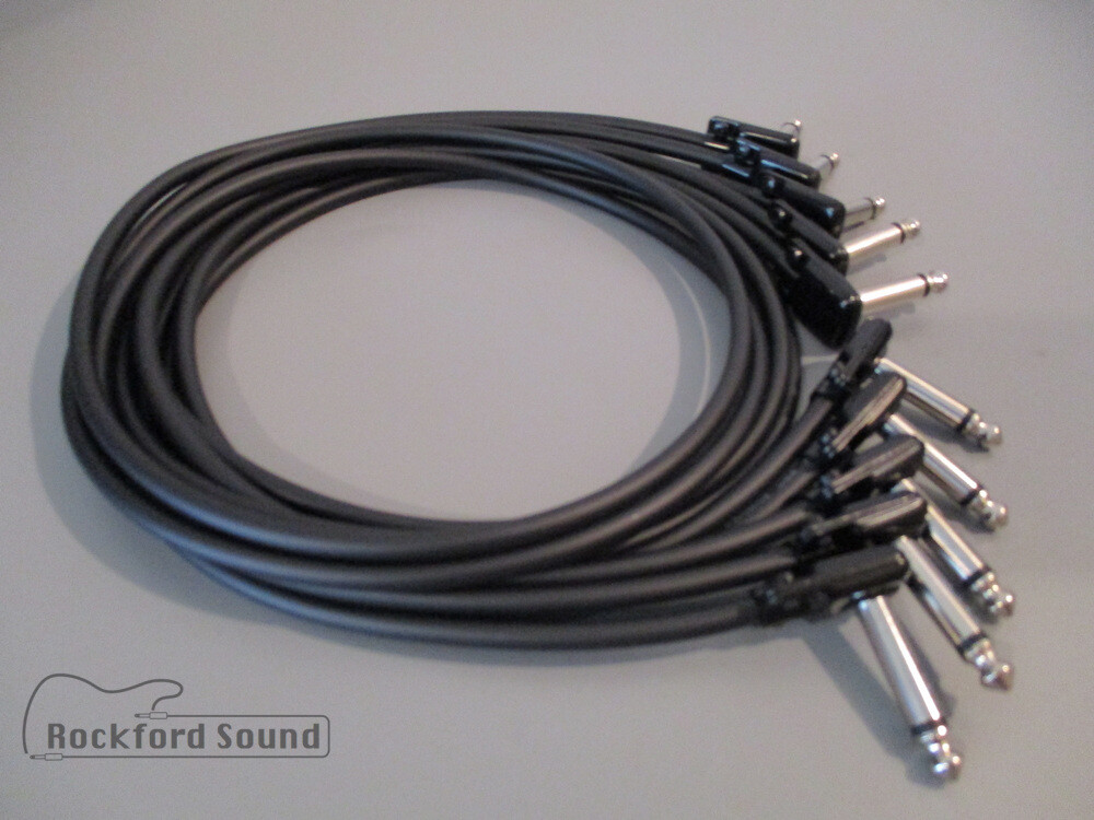 Mogami W2319 & Squareplug SP500BK Patch Cable - 1/4" Right angle to Right Angle