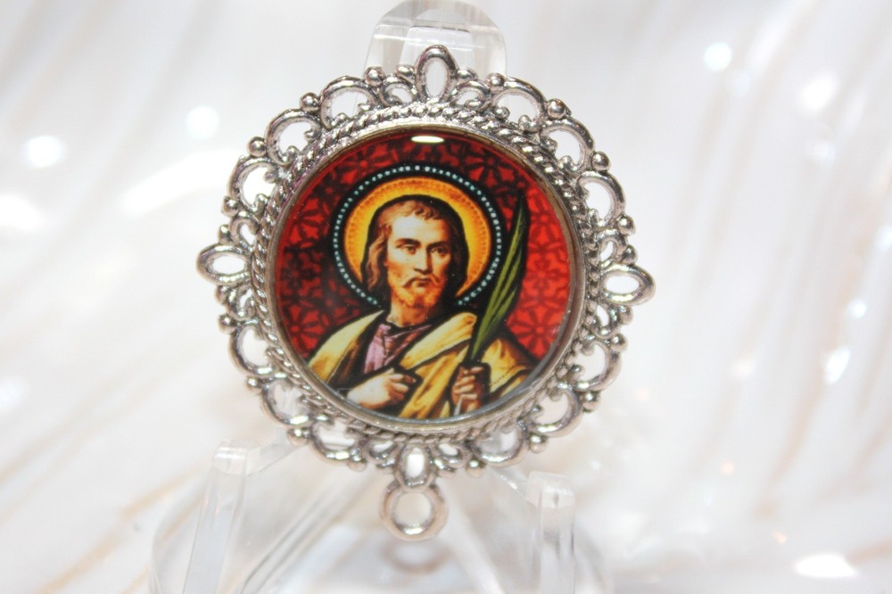 Custom Silver Rosary Center Part/Color /Rosary Making/St. Jude