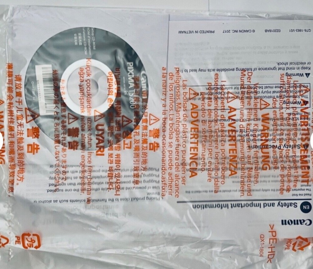 Canon Setup CD ROM for Canon PIXMA TS200 Printer Installation Software Driver