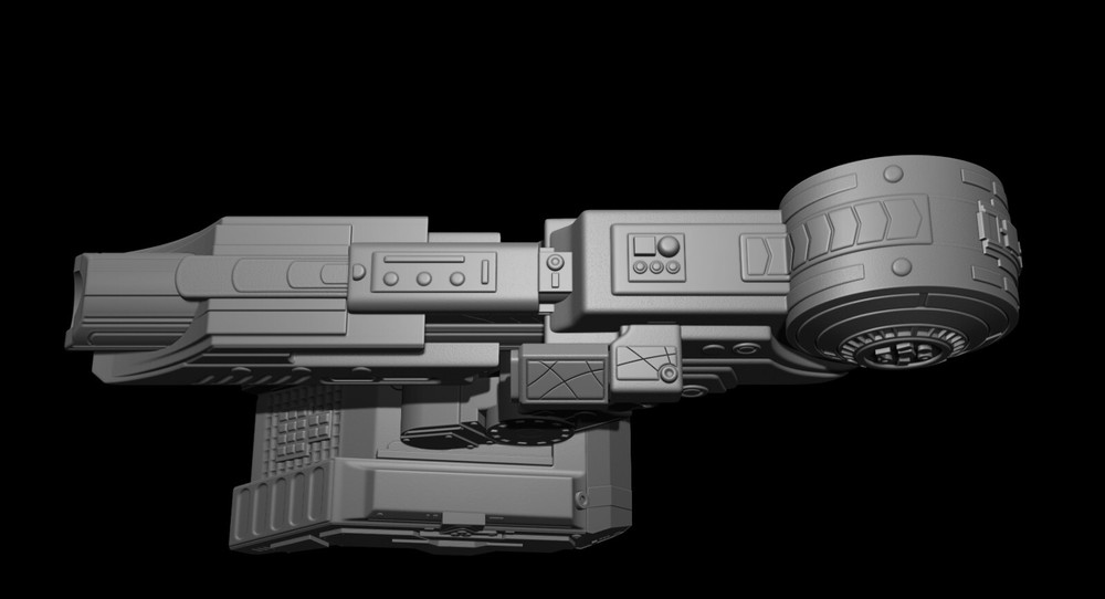 Predator Shoulder Cannon plasma Two Size - File STL – OBJ For 3D Printing -