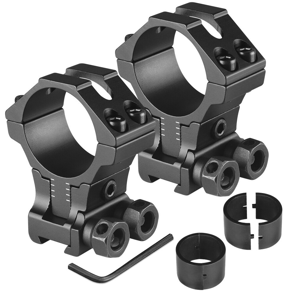 2Pcs Adjustable Center Height Scope Mount for 11mm Riser Base Mount 1"/30mm Ring