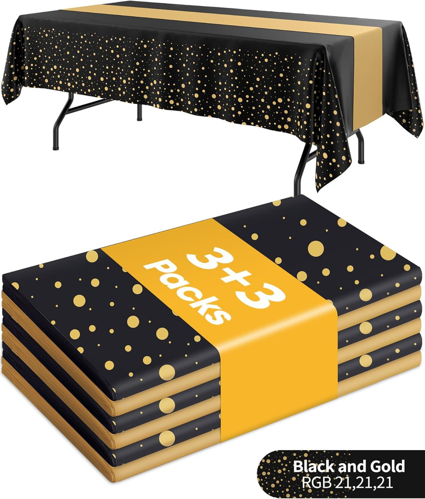 Graduation Decorations Table Cloth for Rectangle Table and Table Runner Set - 3+