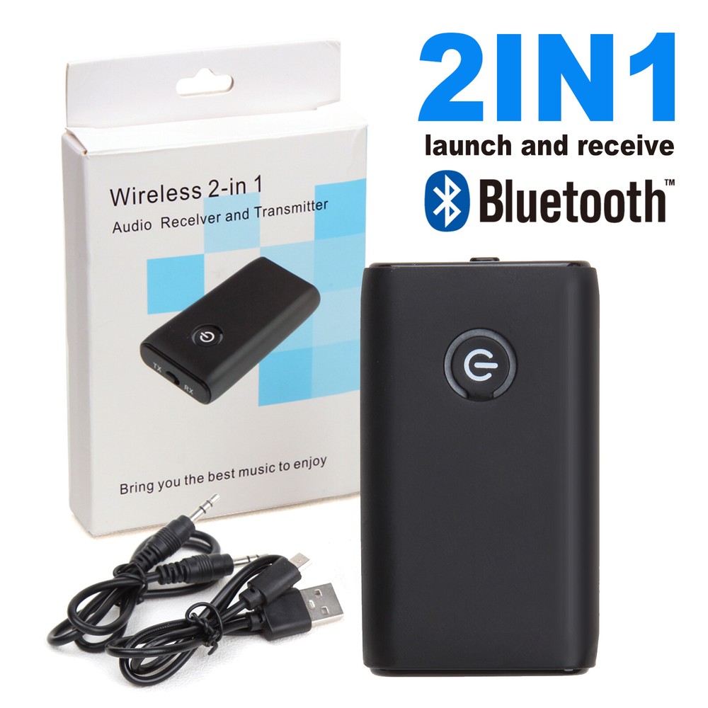 5.0 Bluetooth Transmitter Receiver Wireless 2 in 1 Audio 3.5mm Jack Aux Adapter