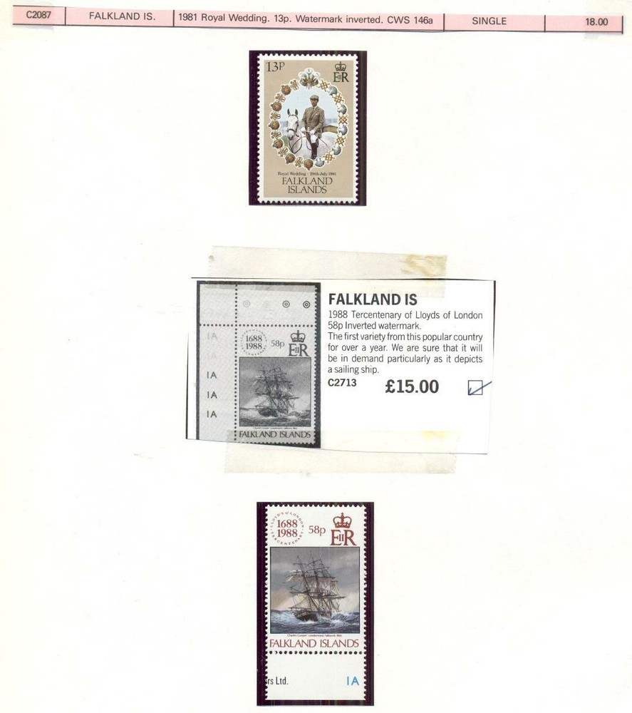 BRITISH AREA ERRORS Collection, 191 Errors & Freaks, all mint, 1980's period