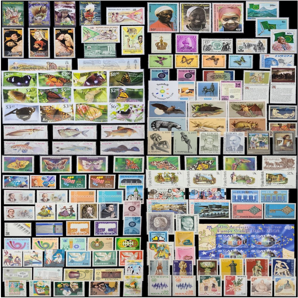 Worldwide Stamp Collection Mint (Ed. 6) - 59 Full Sets - 43 Different Countries