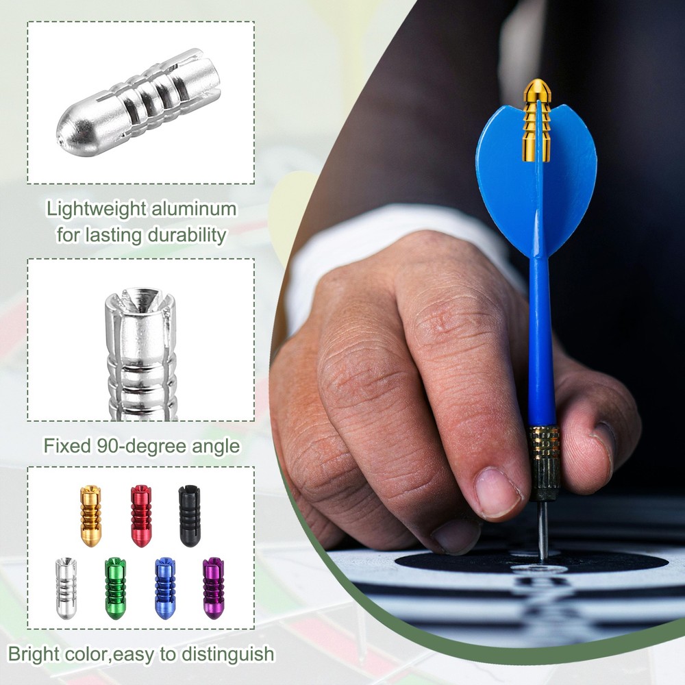 5 Pcs Dart Flight Protectors Fixed 90 Degrees Wing Savers Protects, Silver
