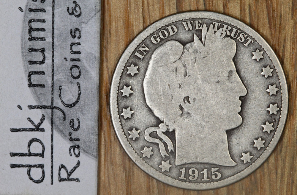 1915 S - Barber Half Dollar - G - Good