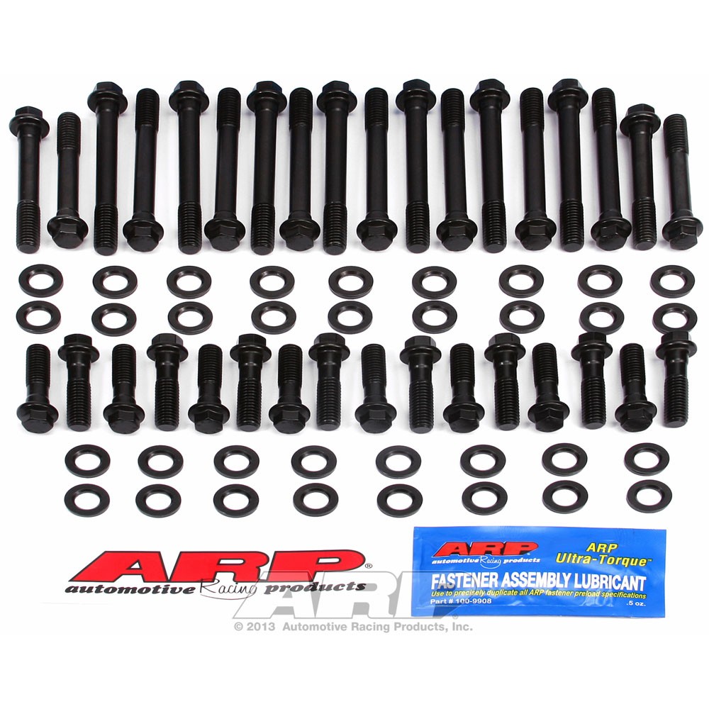 ARP Cylinder Head Bolt Set 134-3601; Performance Hex Head Black Chromoly for SBC