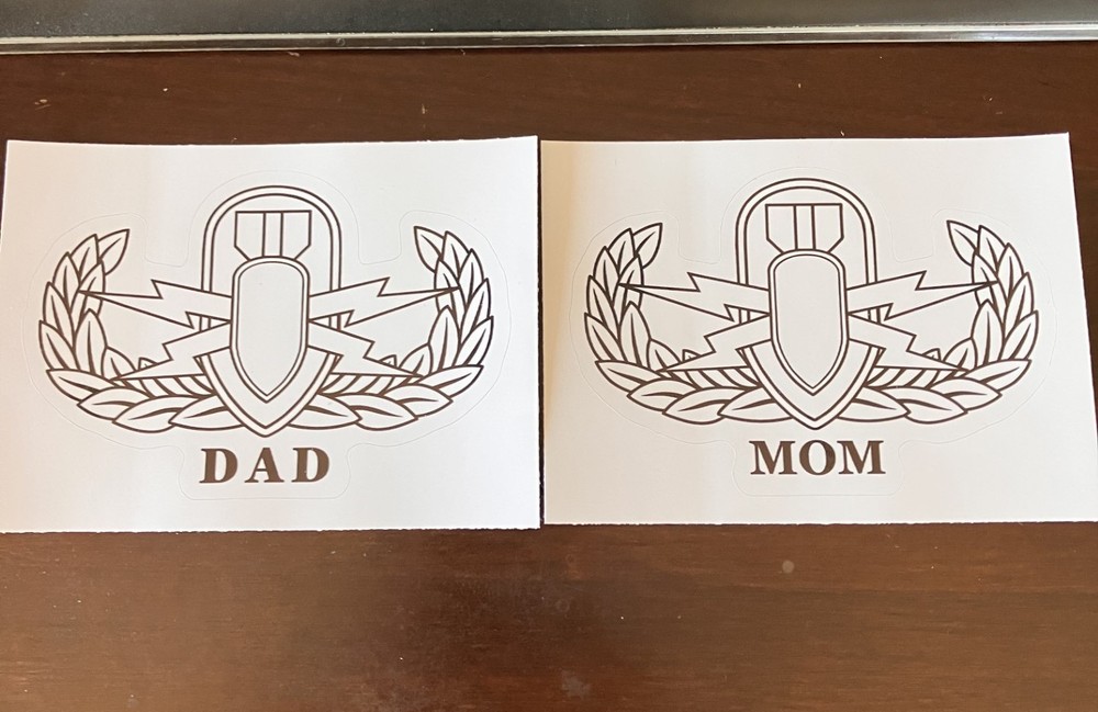 EOD Basic Badge CRAB Sticker MOM & DAD Bundle