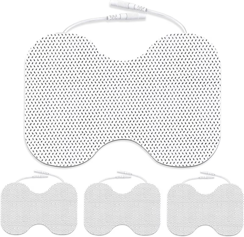 Tens Unit Electrodes 4x6 Large EMS Replacement Pads Butterfly Shape For Back 4pk