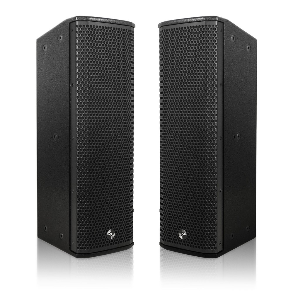 Sound Town Line Array Set, One 18" Sub, Two Column Speakers, Black PS-18SP3B2.1