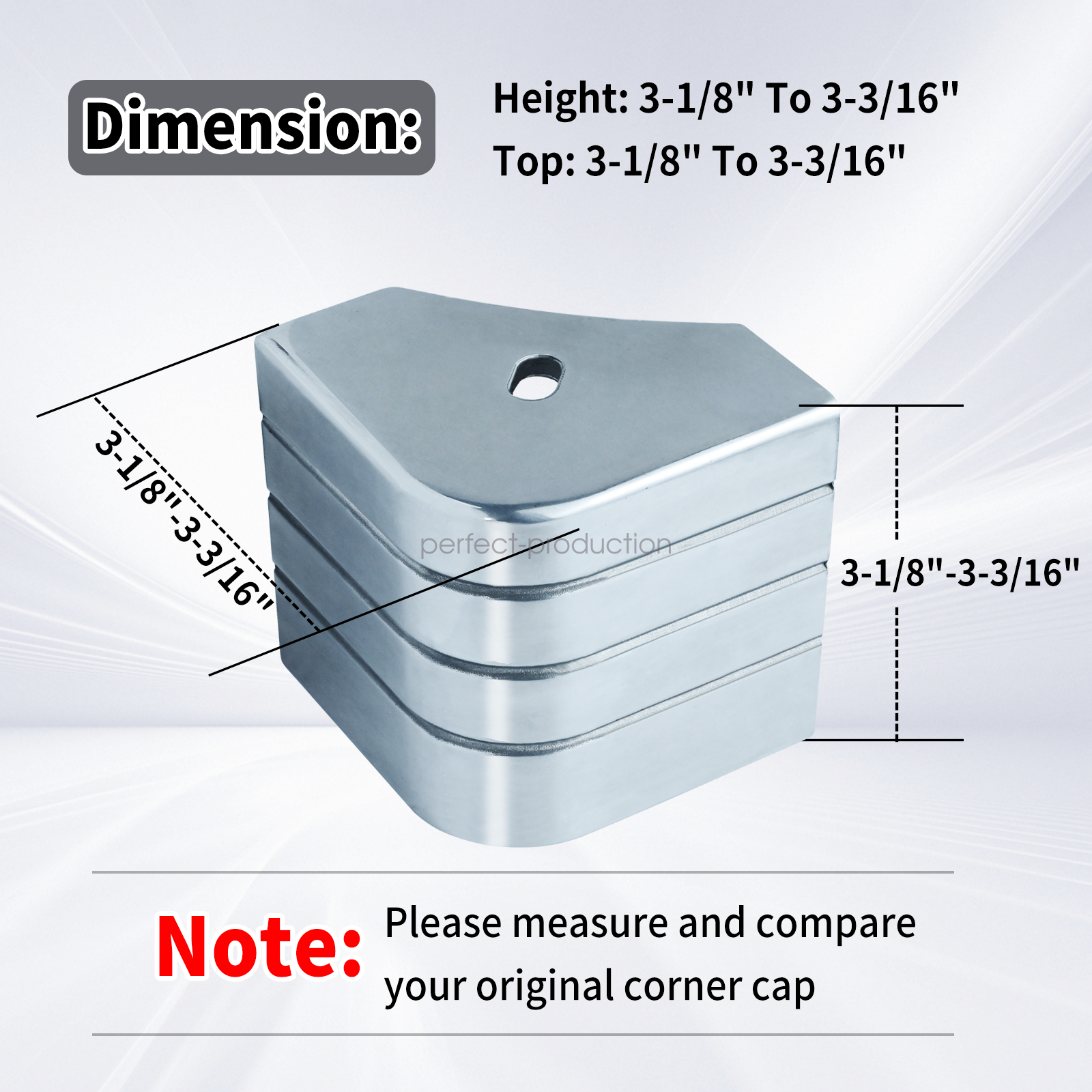 2×Crest Style Corner Cap Casting Pontoon Aluminum Deck Corner # Crest PA