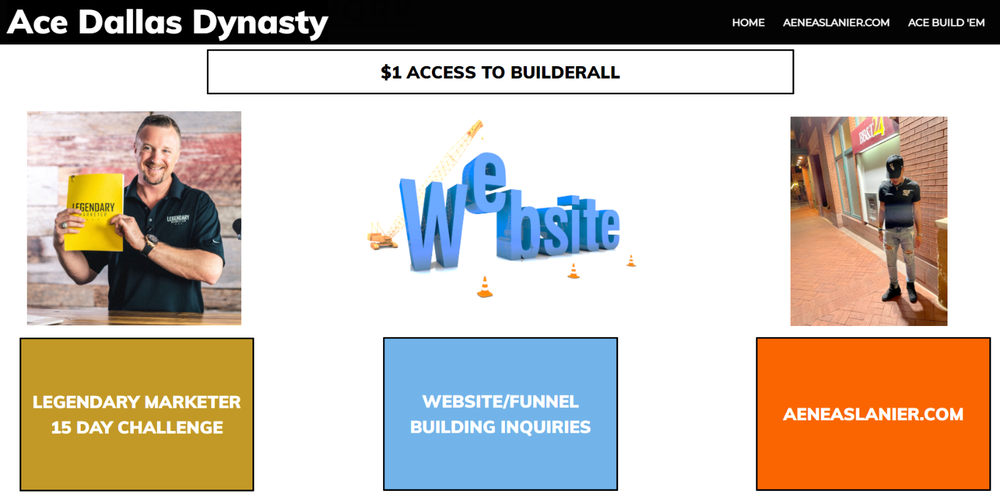 Ace Build 'Em Website/Funnel Design