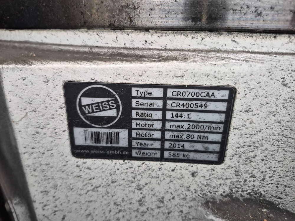 WEISS CR700CAA Heavy-Duty Rotary Indexing Table USED