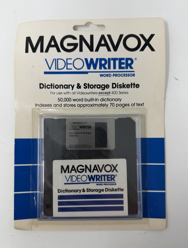 MAGNAVOX Videowriter Word Processor Thesaurus Storage Diskette NEW