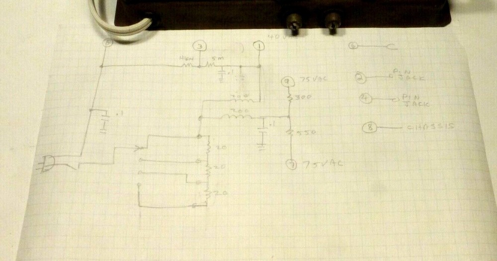 RCA RADIOLA: TESTED / WORKING .28 amp AC POWER SUPPLY w/ schematic