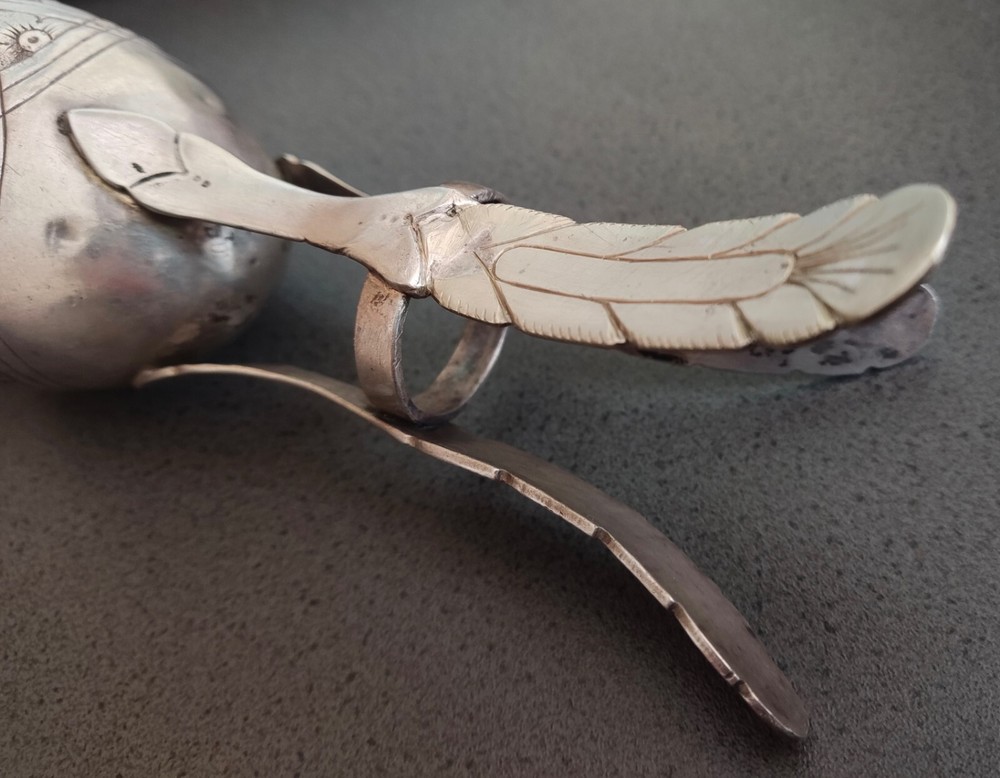 Antique Silver Mate Creole Silverware Three Legs Embossed