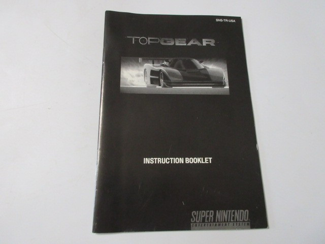 SNES - Top Gear booklet