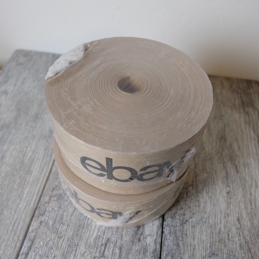 Ebay Branded Gummed Brown Water Packing Tape – Two 500' Rolls