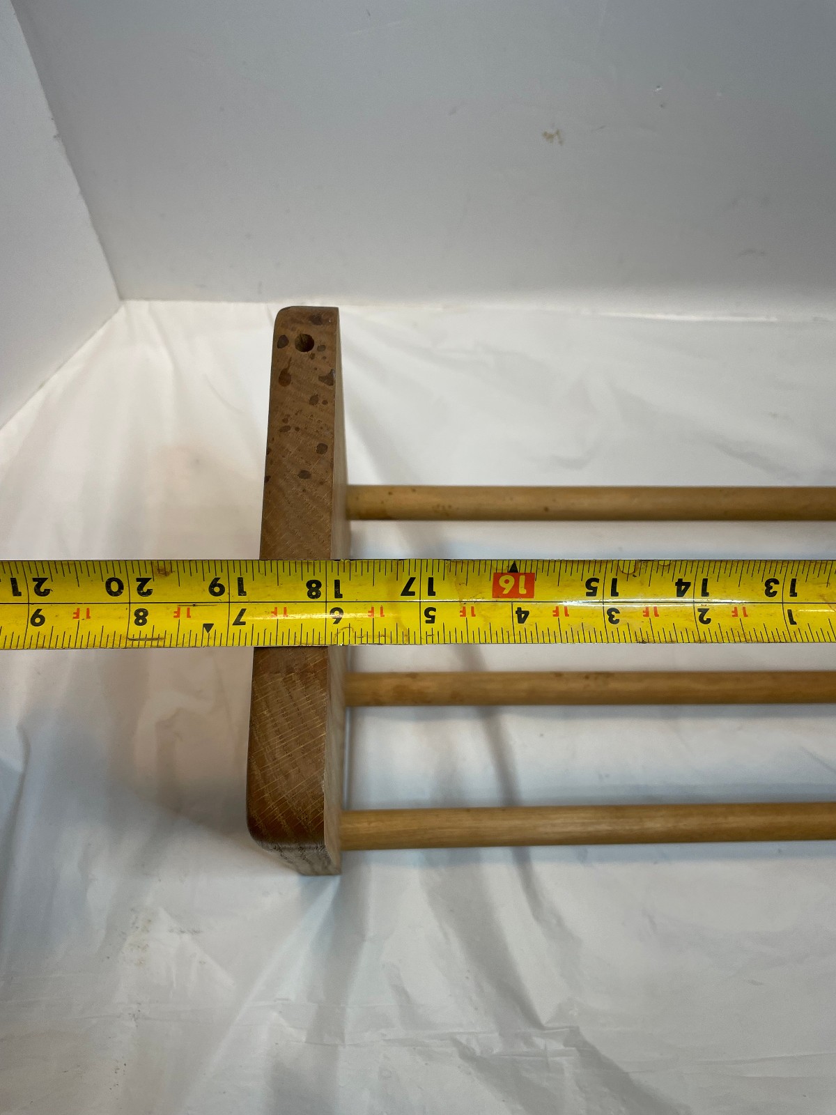 Vintage Wooden Tabletop Book Rack Stand Trough Desktop Organizer Shelf 18.75"