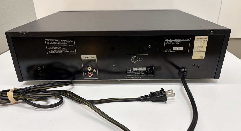 Sony CDP-C345 5 Disc Carousel CD Compact Disc Changer