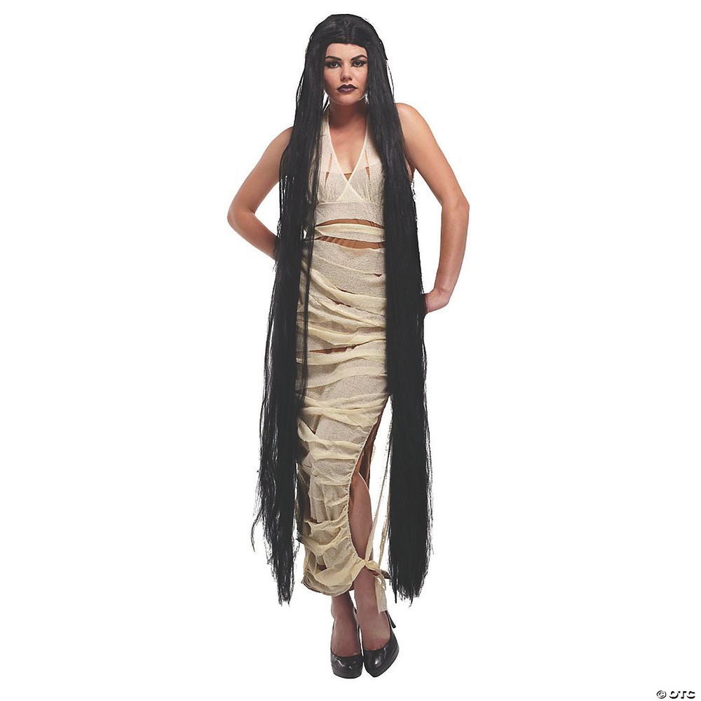 Morris Costumes Long Black Wig