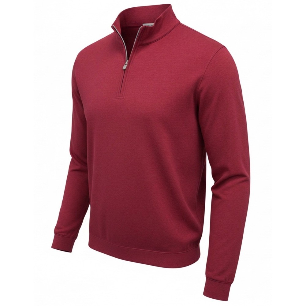 Peter Millar Men's Red Quarter Zip Pullover Sweater XXL