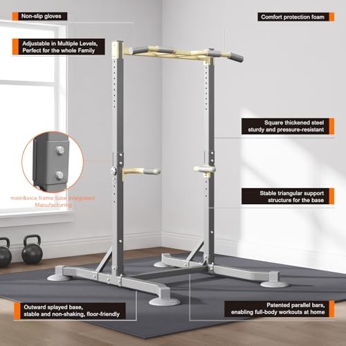 Multi-function Pull Up Station, Portable Workout Equipment with Pull Up Bar