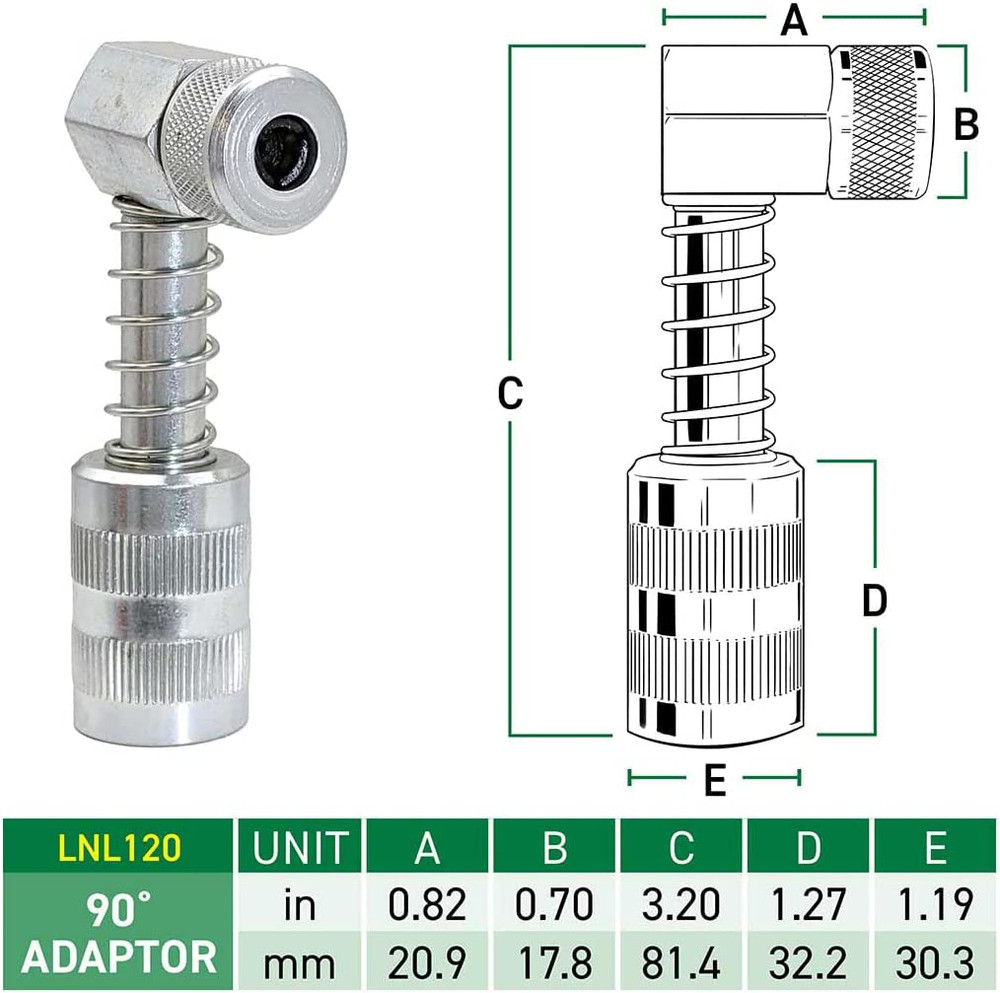 Locknlube 90 Degree Grease Coupler Adapter