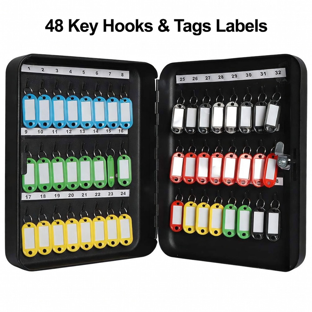 Key Cabinet Wall Mount,Locking Key Organizer,Key Storage Lock Box with Code