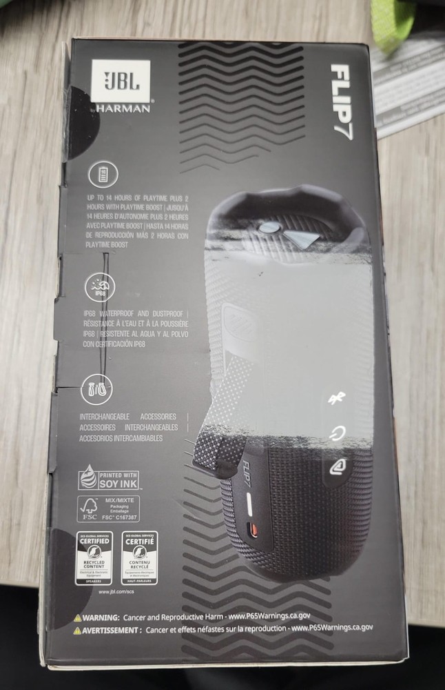 JBL FLIP 7 Portable Waterproof Wireless Bluetooth Speaker -BLACK
