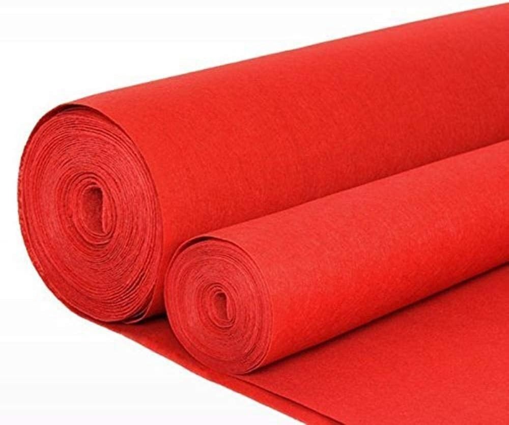 Wedding Aisle Runner Carpet Red Indoor Outdoor 2mm 15ft Long 24in Wide