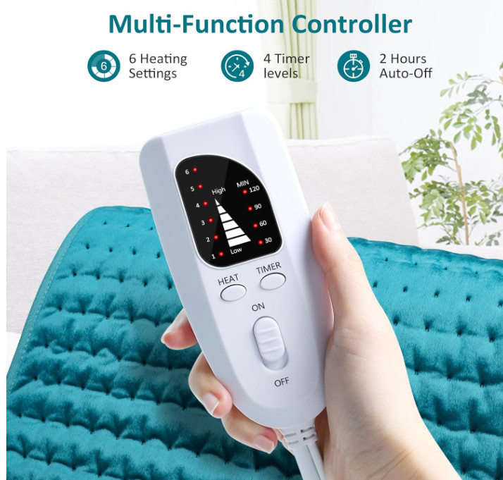 BESIGILA Electric Heating pad for Back/Shoulder/Neck/Leg/Cramps & Arthritis Pain