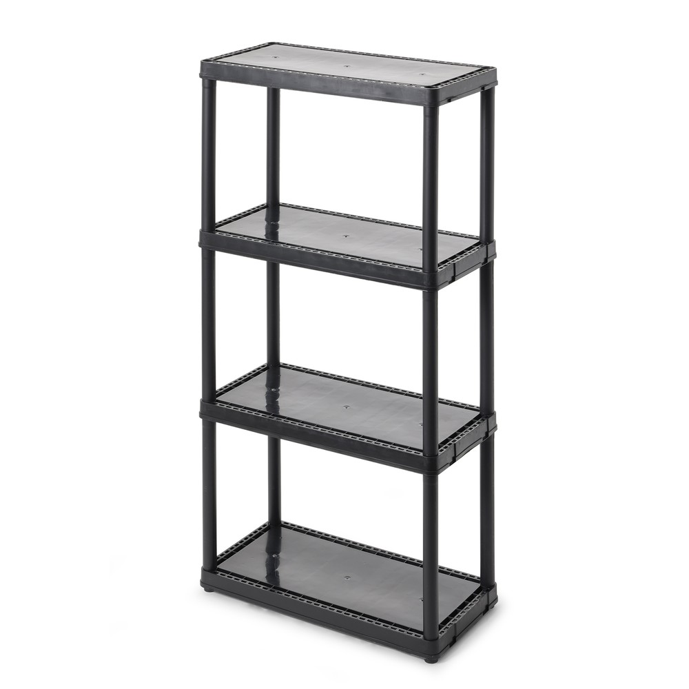 Gracious Living 4 Shelf Fixed Height Solid Organizing Storage Unit, (3 Pack)