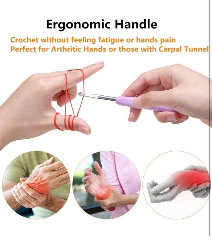 A-3 14 Piece Yarniss Crochet Hooks Set - MultiColor
