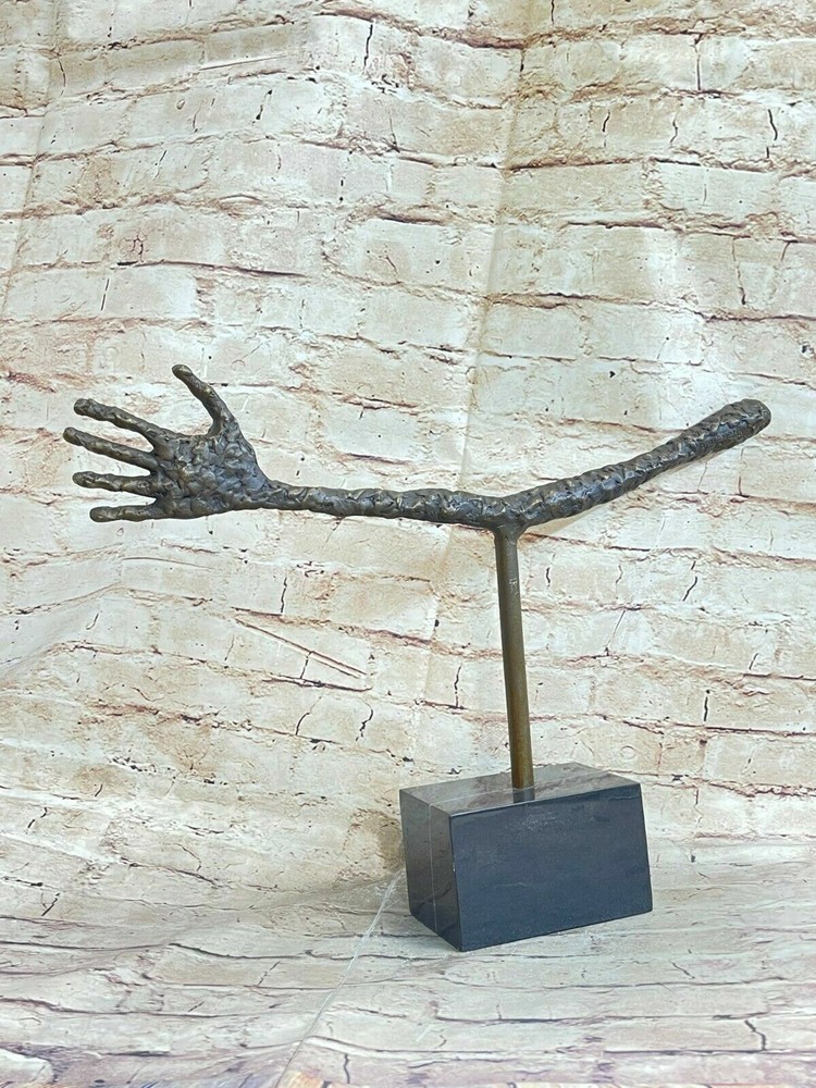100% Solid Bronze Sculpture Rare  Hand Classic Artwork Home/Office Decor Artwork