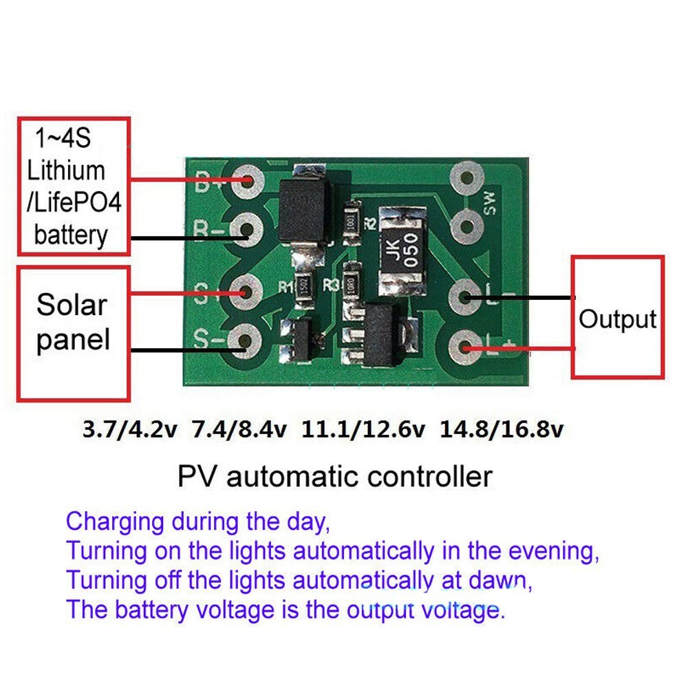 3Pcs Solar Charge Controller Board Lithium Battery Charging Controller Auto O...