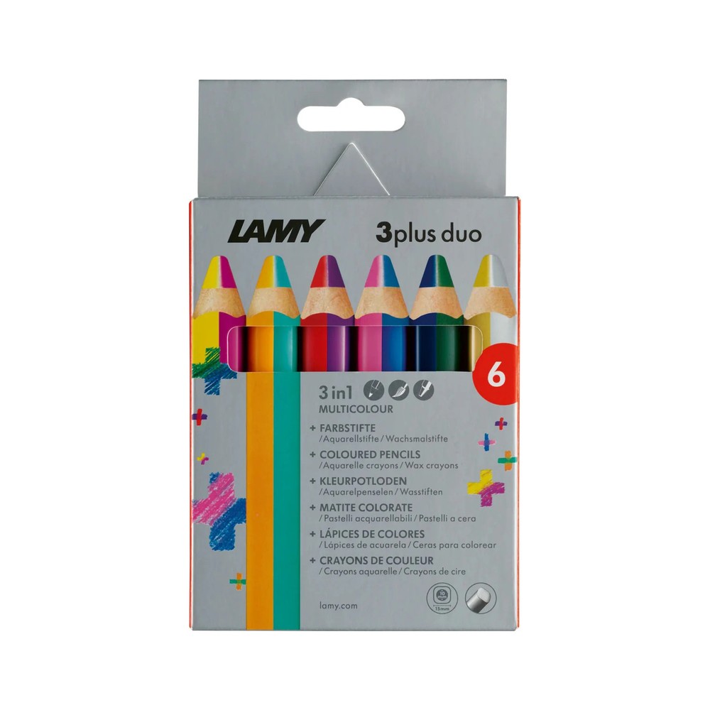 Set/6 Lamy 3plus duo Multicolor Coloring Pencils