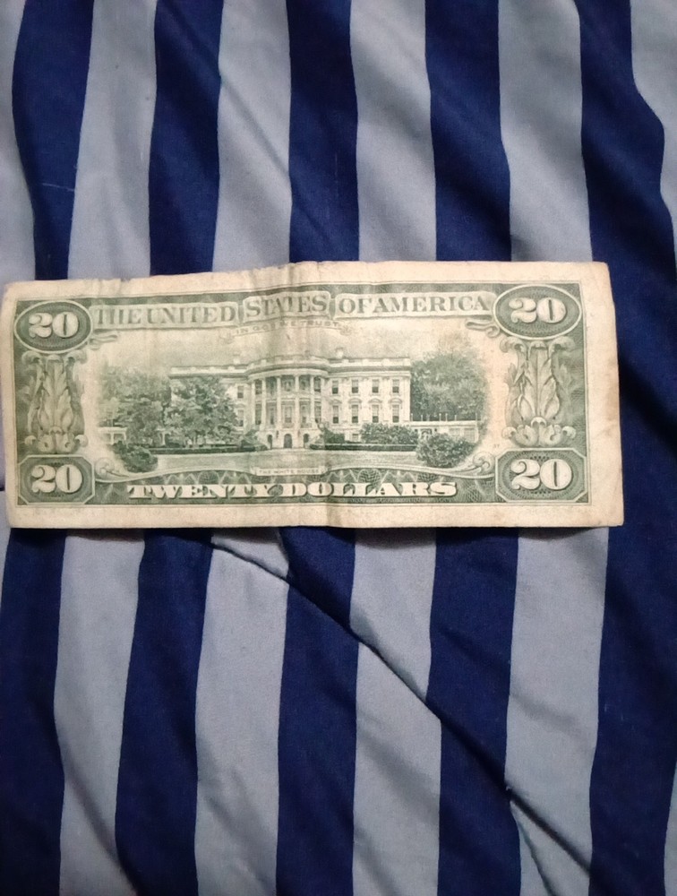 1995 Antique 20$Dollar Note Rare Print Error