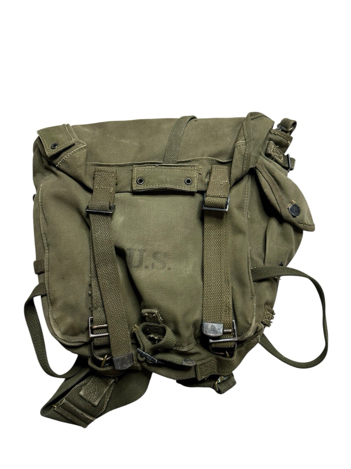 ORIGINAL WWII US ARMY M1945 UPPER COMBAT FIELD PACK & SUSPENDERS- 1945