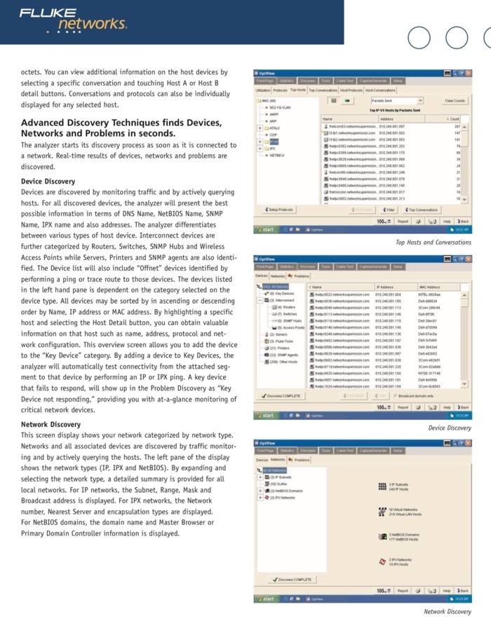 Fluke Network Optiview Series II Integrated Network Analyzer Excellent Condition