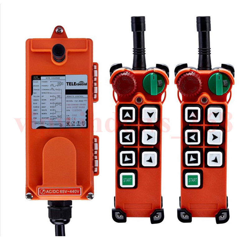 Industrial Wireless Remote Control System Push Button Switch F21-E2 AC/DC12-440V