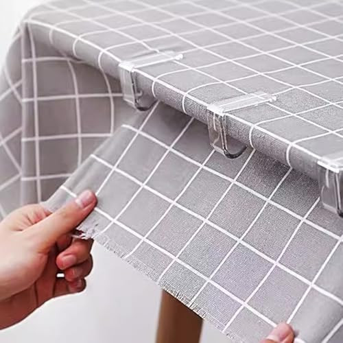 36PCS Transparent Clear Tablecloth Clips, Plastic Table Cloth Clips，Windproof