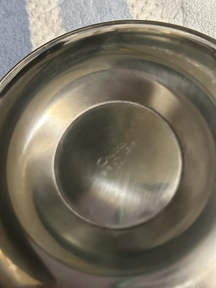 Vintage Oneida Stainless Bowl With Attached Drip Plate