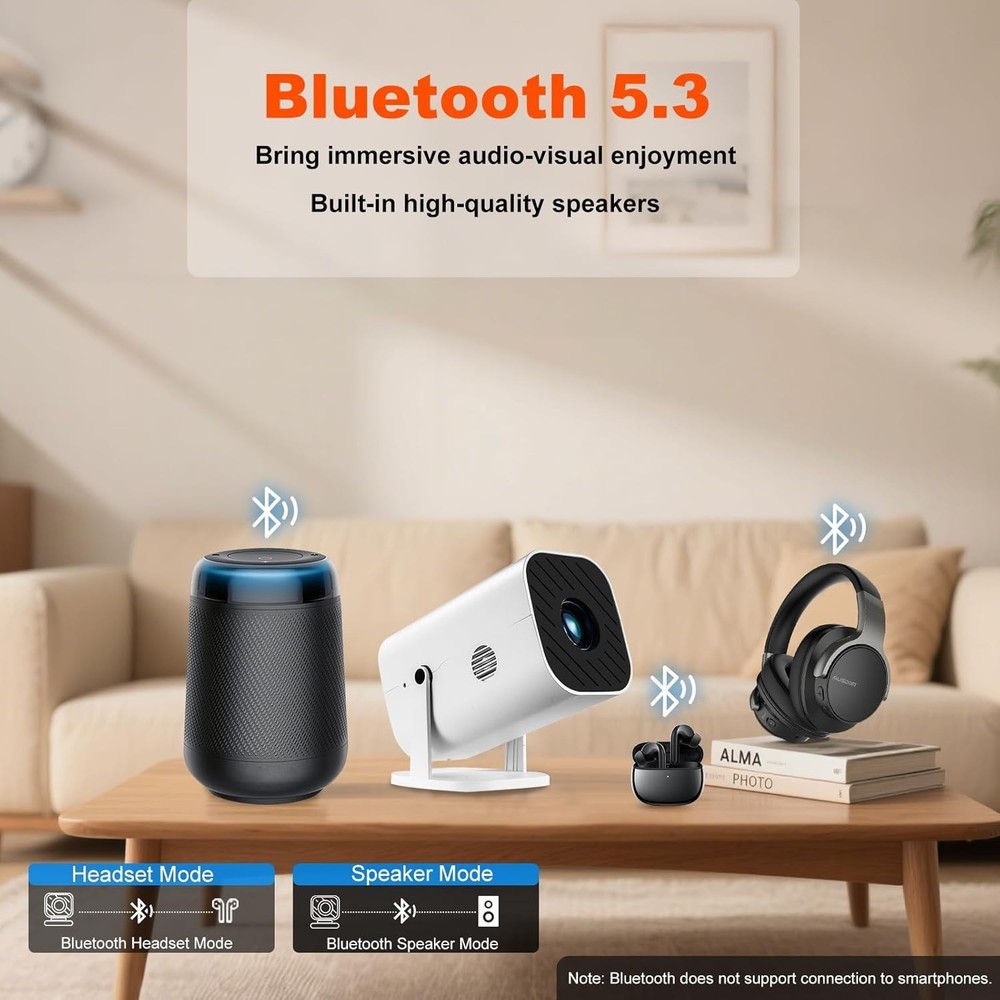 Electric Focus & 210° Rotation Mini Projector