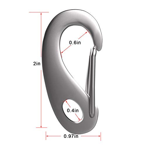 4 Pack Stainless Snap Hook, 220 lbs Spring Snap Hook Clip, 2 Inch Heavy Duty