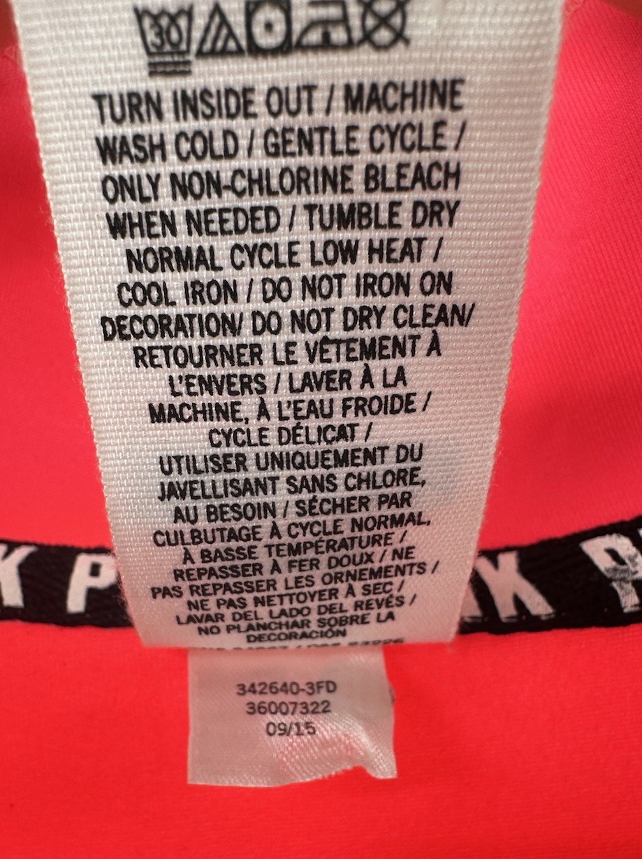 New PINK Victoria's Secret Ultimate Logo Pink Gray 1/4 Zip Pullover Women’s