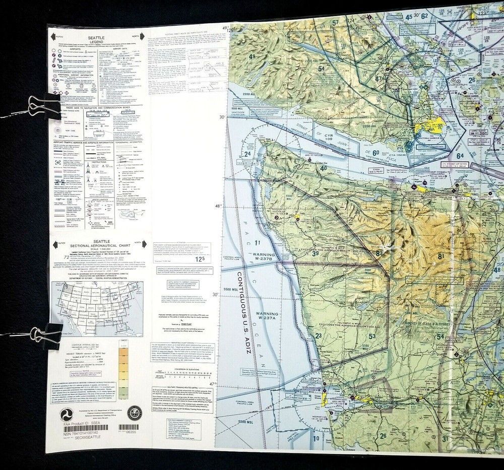 Seattle Sectional Aeronautical Chart 72nd Ed. 2006